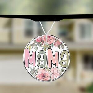 Mama Floral Unscented Hanging Car Air Freshener Freshie